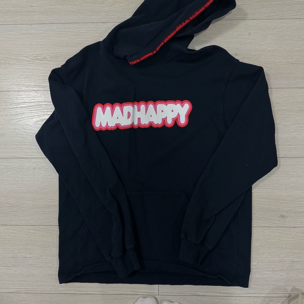 Madhappy Navy Hoodie with Red Accents